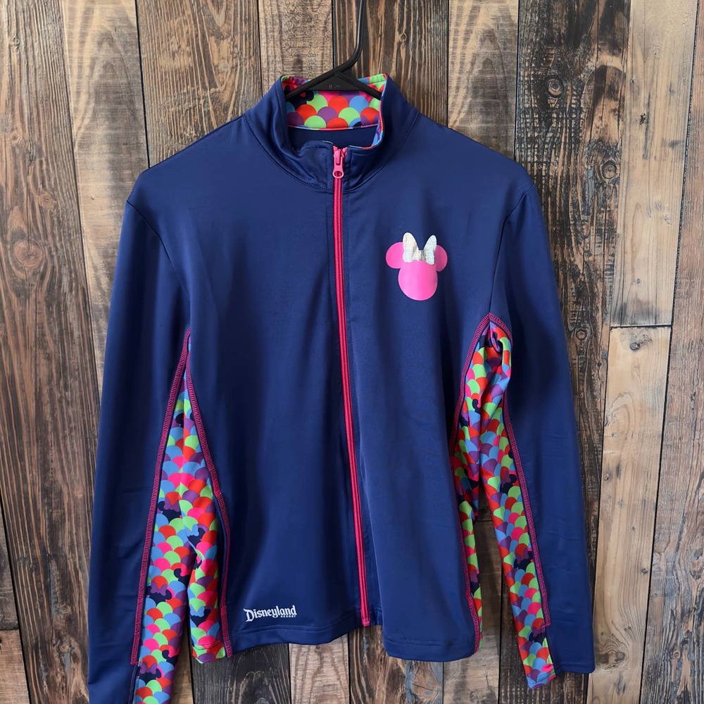 Disney Parks Walt Disneyland Girls Juniors Minnie Athletic Jacket XL
